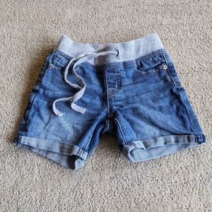 Denim Shorts with Adjustable Waistband